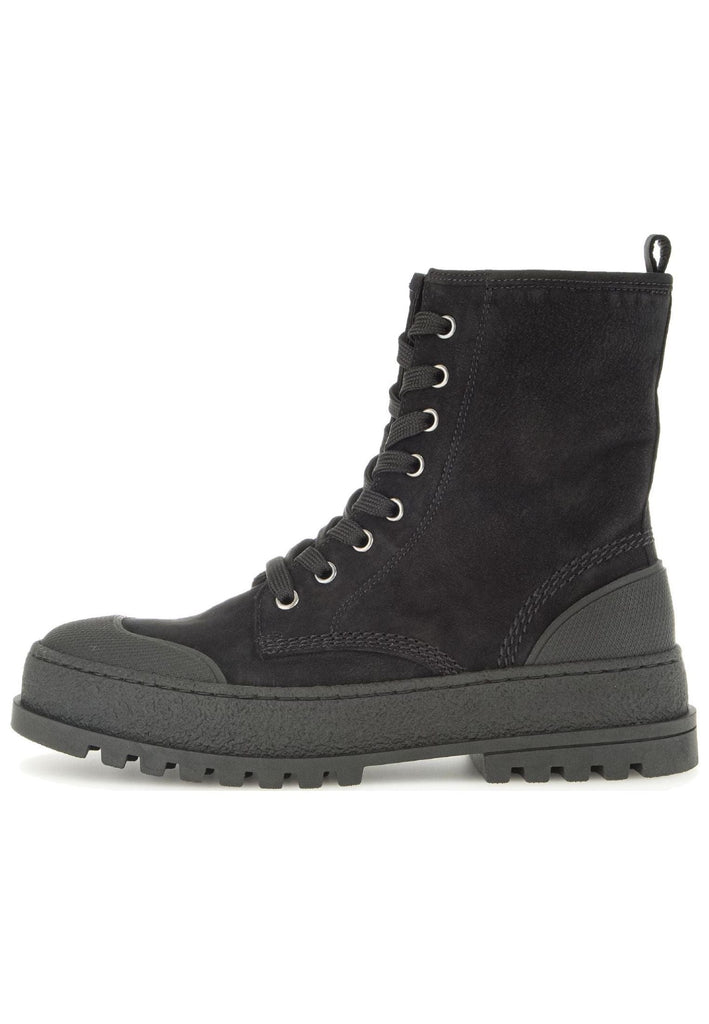 Gabor Stiefelette Nubukleder/Textil Schwarz - surf4shoes