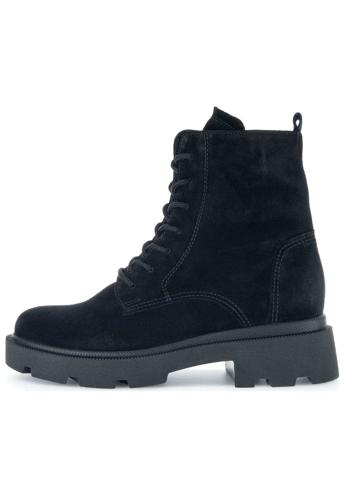 Gabor Stiefelette Veloursleder Schwarz - surf4shoes