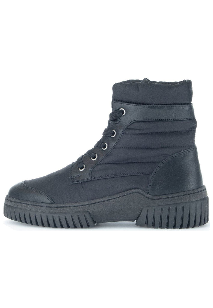 Gabor Stiefelette Leder/Textil Schwarz - surf4shoes