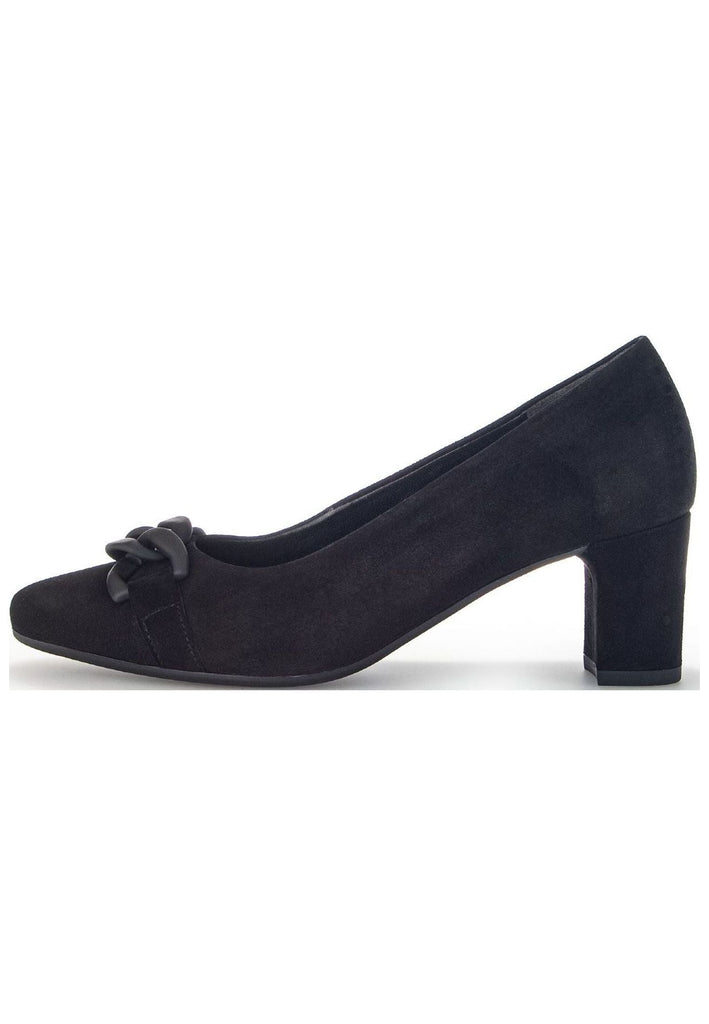 Gabor Pumps Veloursleder Schwarz - surf4shoes