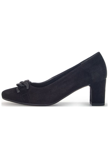 Gabor Pumps Veloursleder Schwarz - surf4shoes