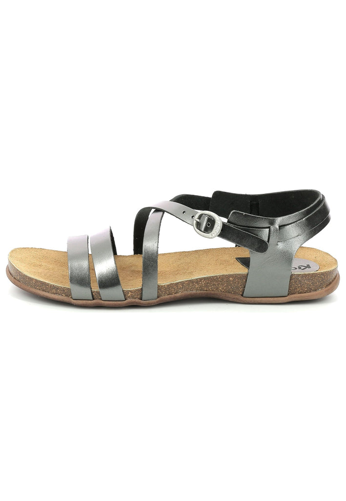 Kickers Sandalen Leder Silber - surf4shoes