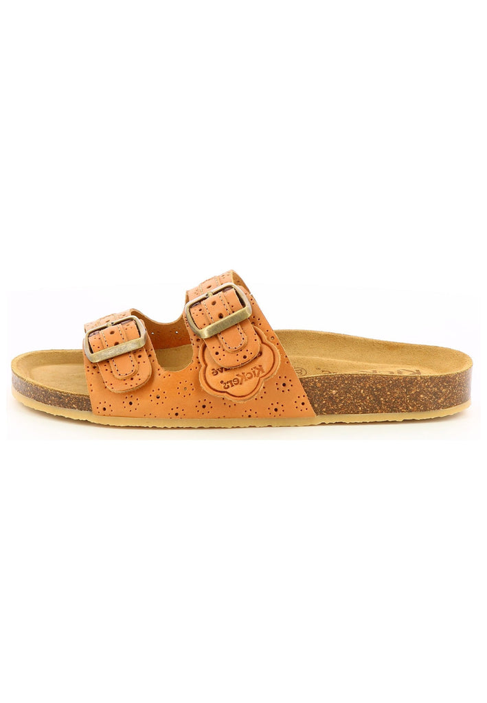 Kickers Pantoletten Leder Camel - surf4shoes