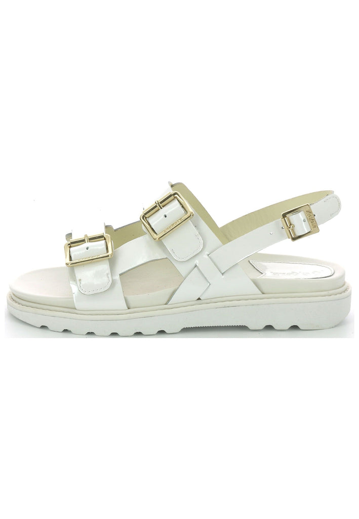 Kickers Sandalen Leder Weiß Lack - surf4shoes
