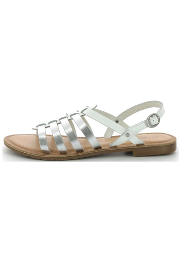 Kickers Sandalen Leder Weiß/Silber - surf4shoes
