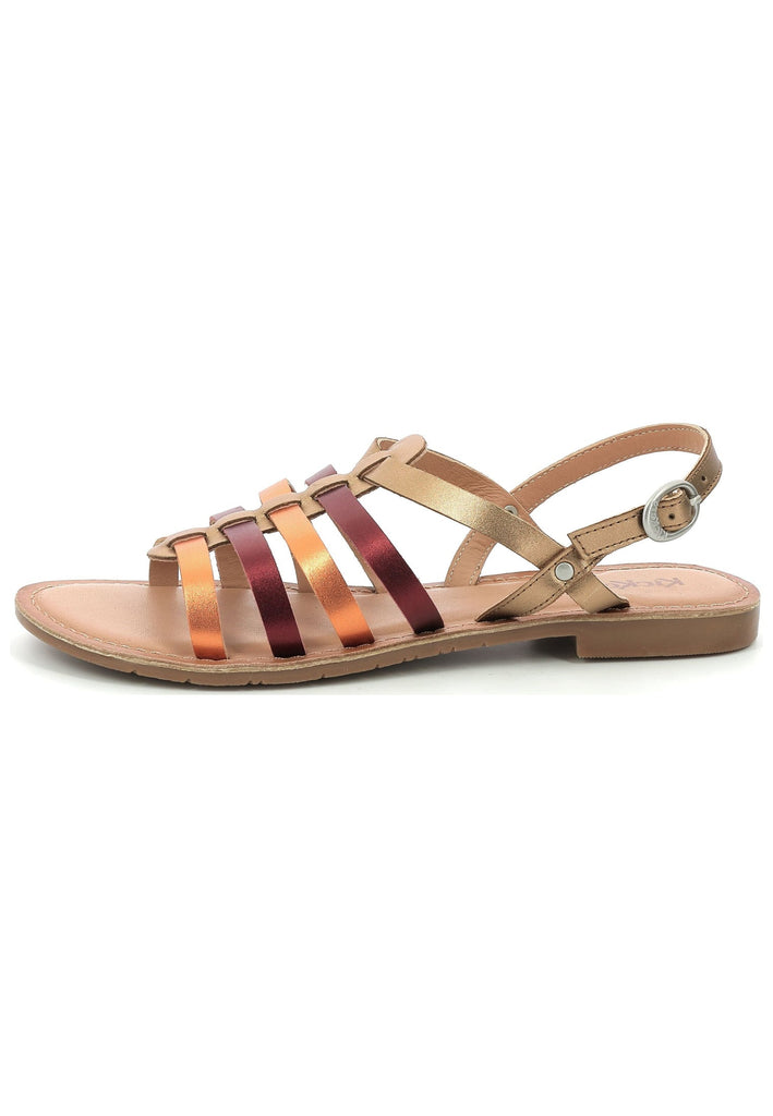 Kickers Sandalen Leder Rot Kombi - surf4shoes