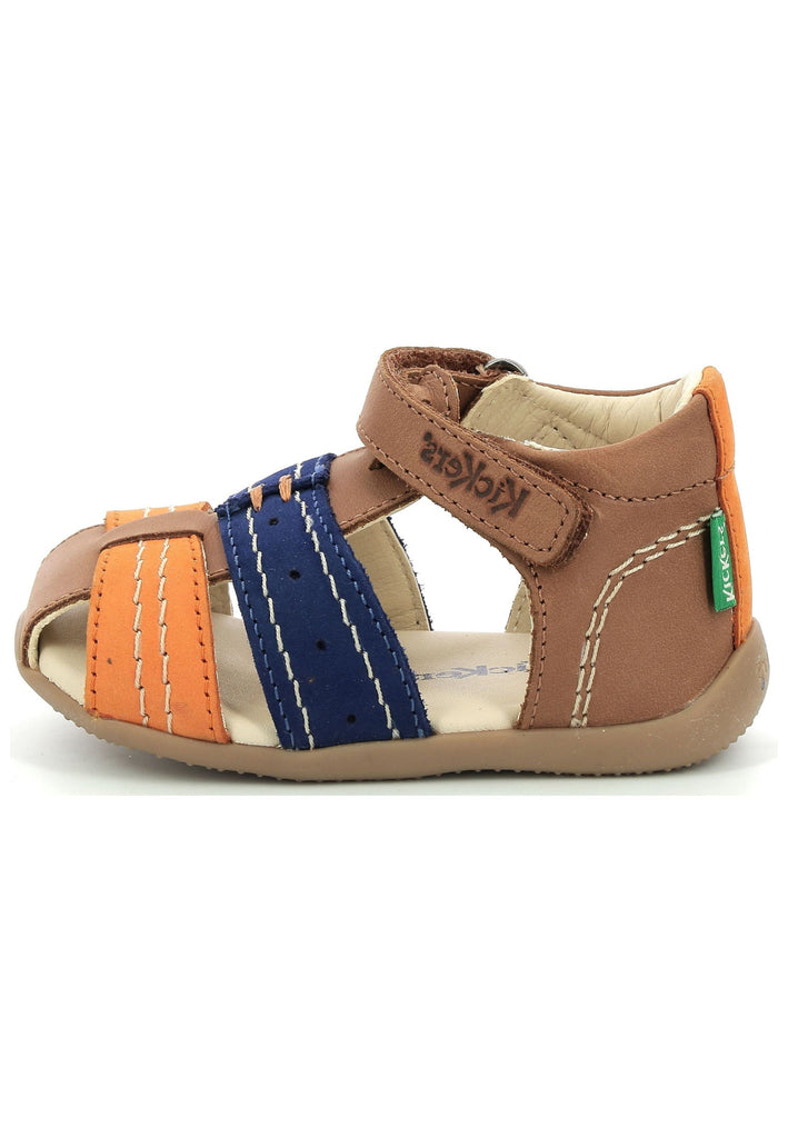 Kickers Halbschuhe Nubukleder Braun/Orange - surf4shoes