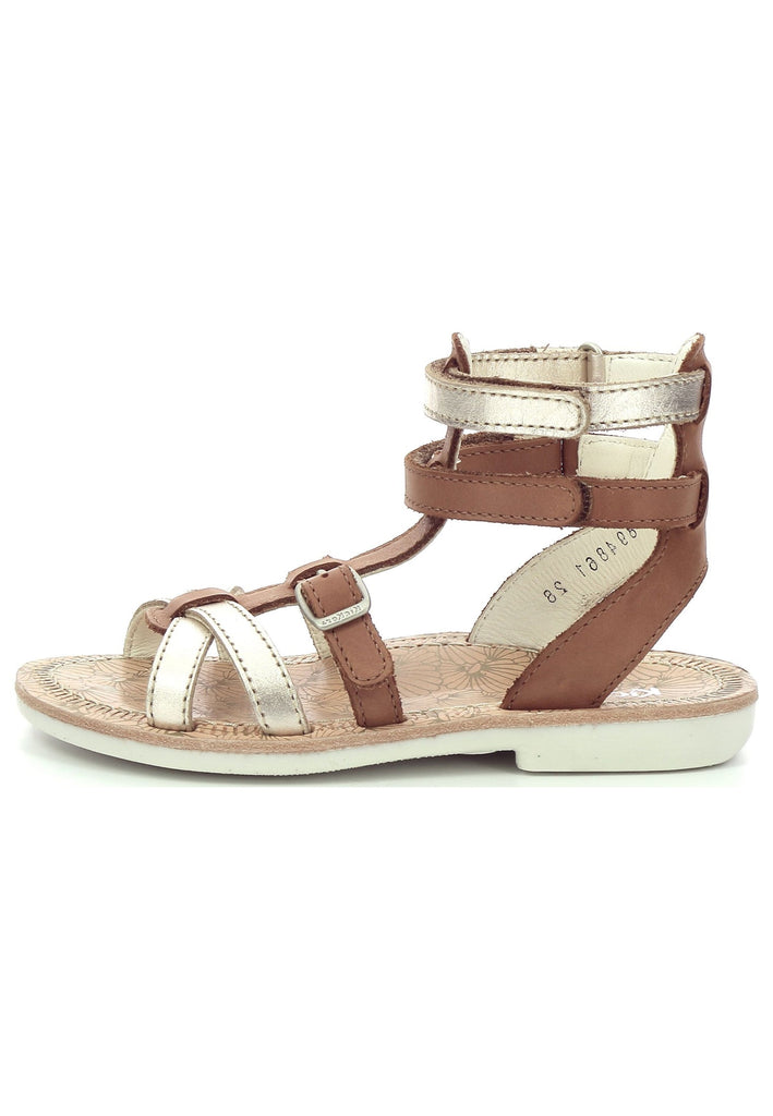 Kickers Sandalen Leder Braun/Silber - surf4shoes