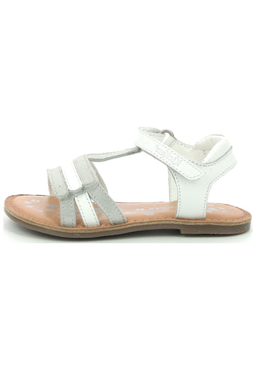 Kickers Sandalen Nappaleder Weiß/Silber - surf4shoes