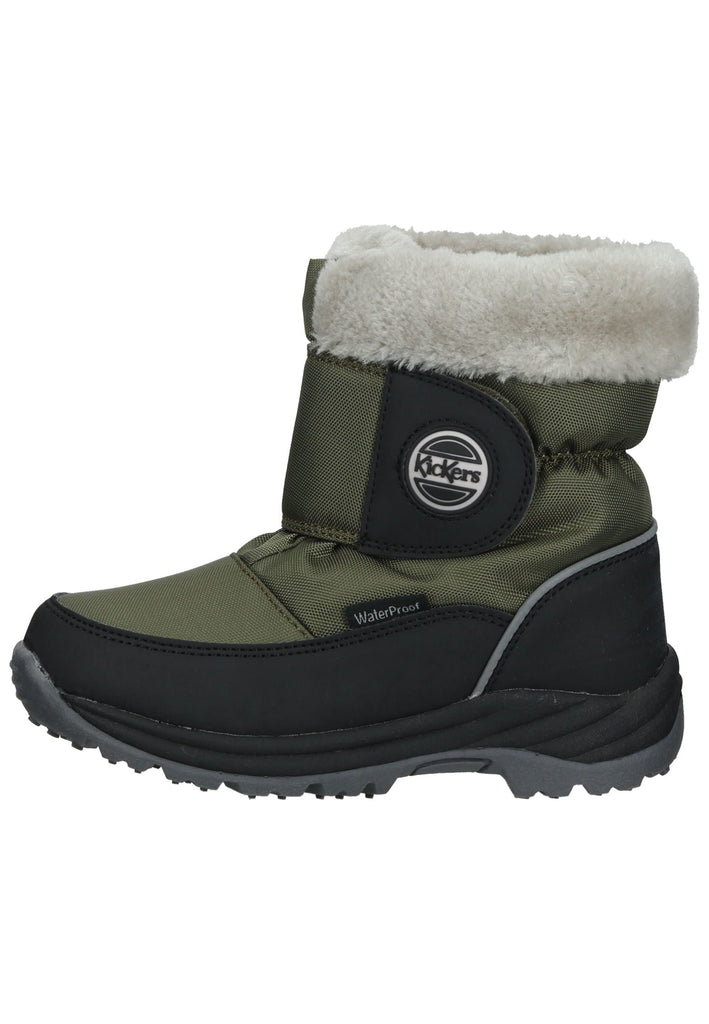 Kickers Stiefel Lederimitat/Textil Grün Warmfutter - surf4shoes