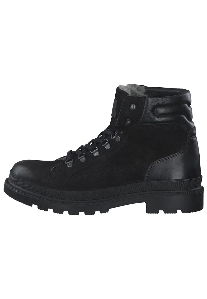 s.Oliver Stiefelette Nubukleder Schwarz Warmfutter - surf4shoes