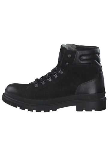 s.Oliver Stiefelette Nubukleder Schwarz Warmfutter - surf4shoes