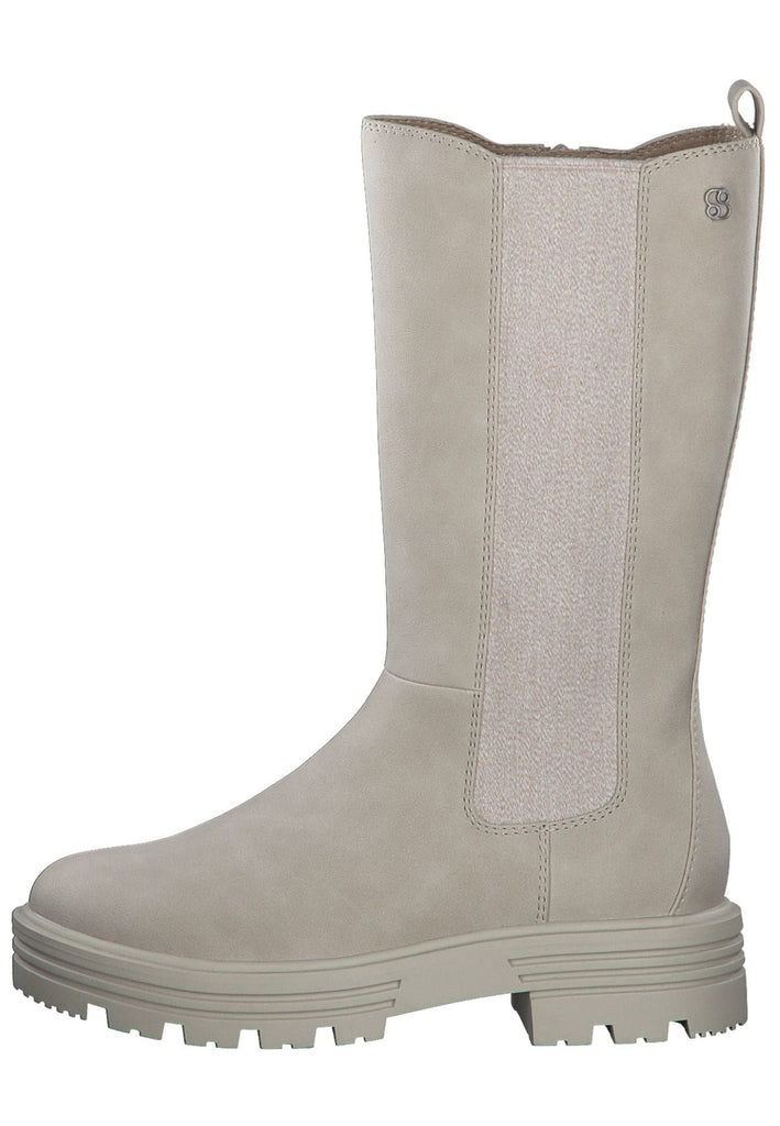 s.Oliver Stiefel Lederimitat/Textil Beige - surf4shoes