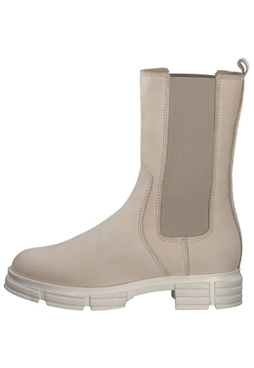 s.Oliver Stiefelette Nubukleder/Textil Beige - surf4shoes