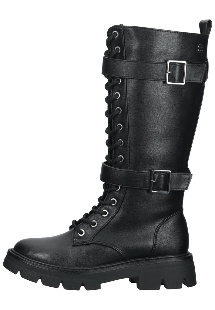 s.Oliver Stiefel Lederimitat Schwarz Warmfutter - surf4shoes