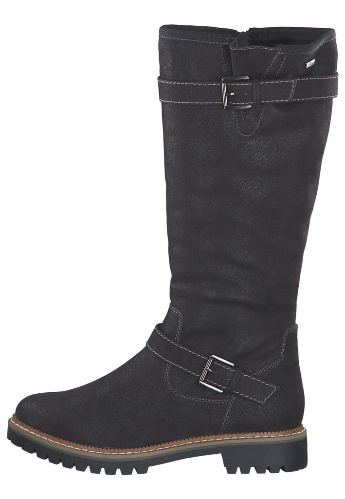 s.Oliver Stiefel Lederimitat Schwarz Warmfutter - surf4shoes