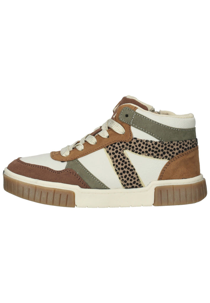 s.Oliver Sneaker Lederimitat/Textil Braun/Weiß - surf4shoes