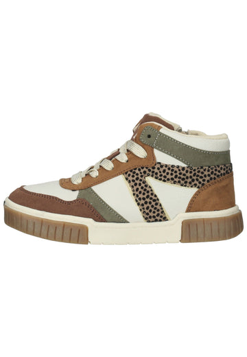 s.Oliver Sneaker Lederimitat/Textil Braun/Weiß - surf4shoes