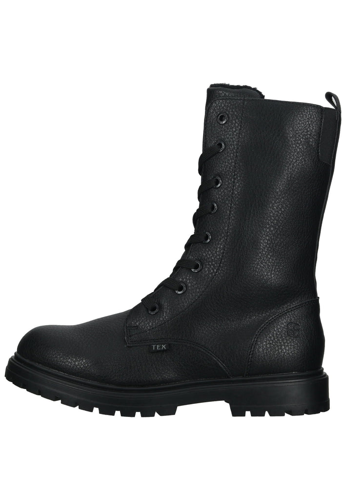 s.Oliver Stiefel Lederimitat Schwarz - surf4shoes