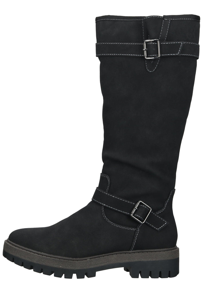 s.Oliver Stiefel Lederimitat Schwarz Warmfutter - surf4shoes