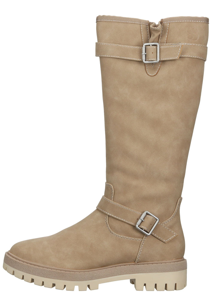 s.Oliver Stiefel Lederimitat Nuss Warmfutter - surf4shoes
