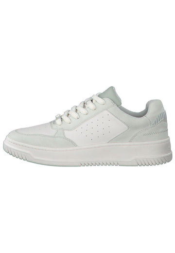 s.Oliver Sneaker Lederimitat Weiß/Grün - surf4shoes