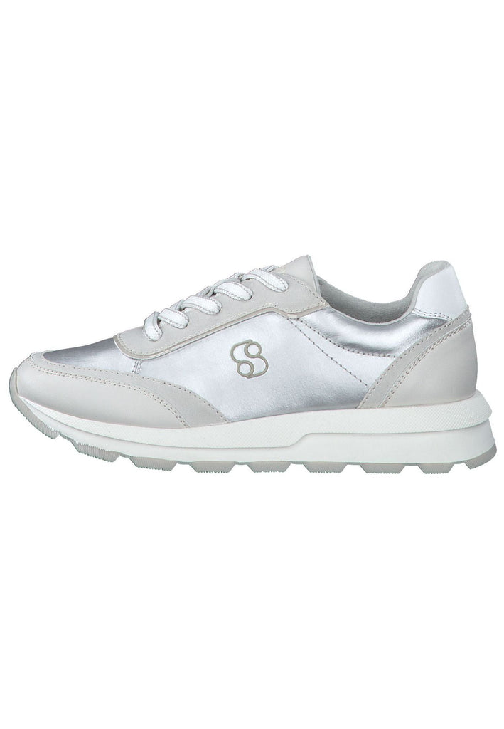 s.Oliver Sneaker Lederimitat/Textil Silber - surf4shoes