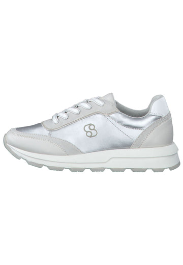 s.Oliver Sneaker Lederimitat/Textil Silber - surf4shoes