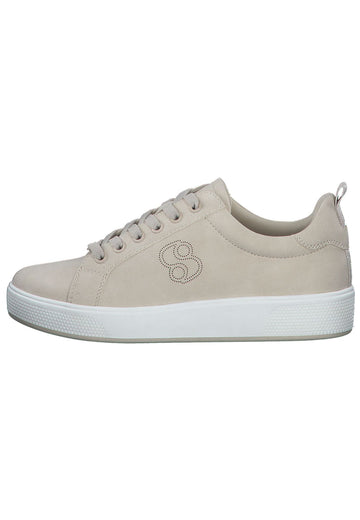 s.Oliver Sneaker Lederimitat Beige - surf4shoes