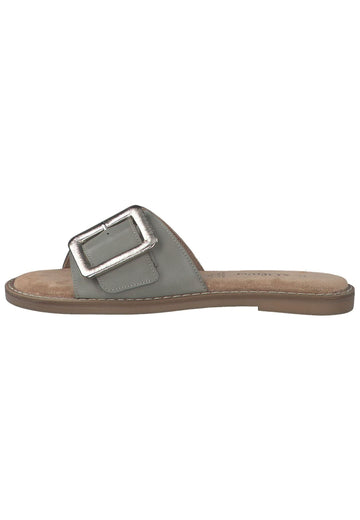 s.Oliver Pantoletten Leder Olive - surf4shoes