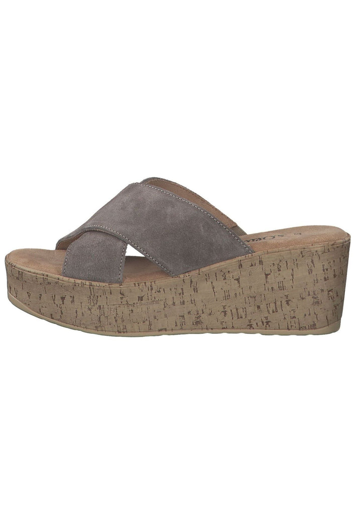 s.Oliver Pantoletten Leder Taupe - surf4shoes