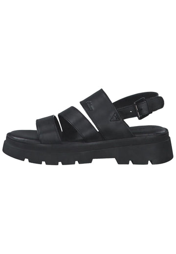 s.Oliver Sandalen Leder Schwarz - surf4shoes