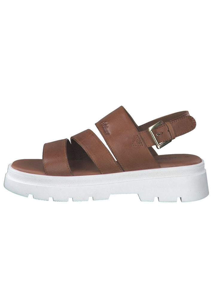 s.Oliver Sandalen Leder Cognac - surf4shoes