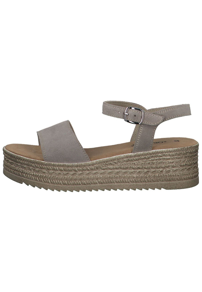 s.Oliver Sandalen Leder Taupe - surf4shoes