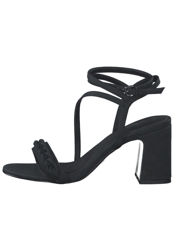 s.Oliver Sandalen Lederimitat Schwarz - surf4shoes