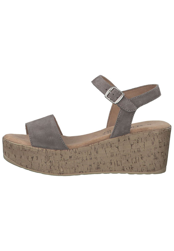 s.Oliver Sandalen Leder Taupe - surf4shoes