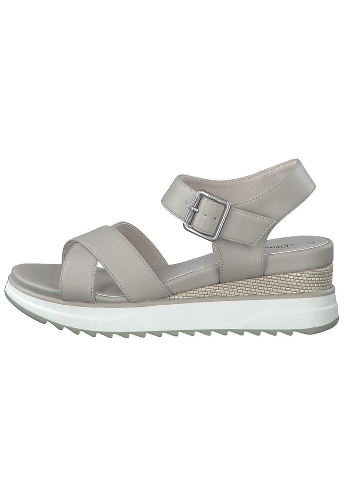 s.Oliver Sandalen Lederimitat Hellgrau - surf4shoes