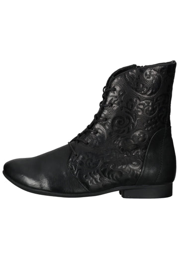 Think! Stiefelette Leder Schwarz Kombi - surf4shoes