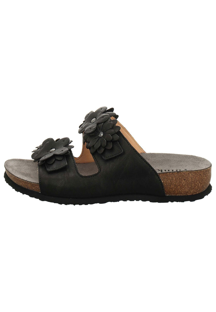 Think! Pantoletten Leder Schwarz - surf4shoes