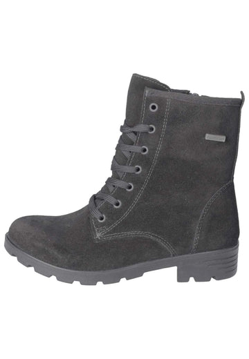 Ricosta Stiefelette Veloursleder Schwarz Warmfutter - surf4shoes