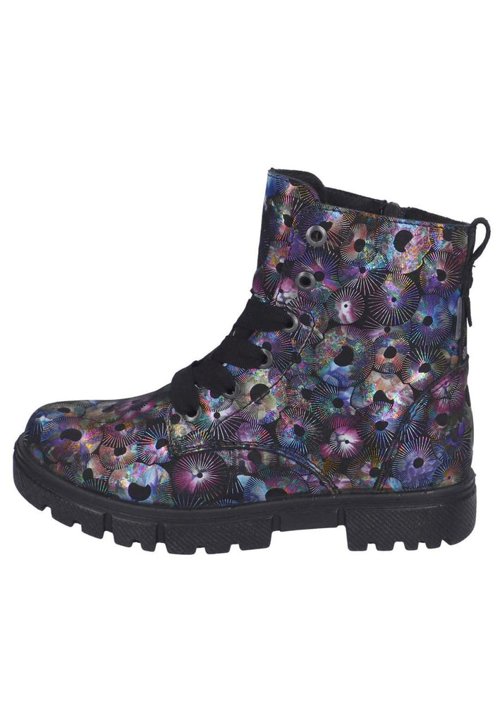 Ricosta Stiefelette Leder Schwarz Multi Warmfutter - surf4shoes