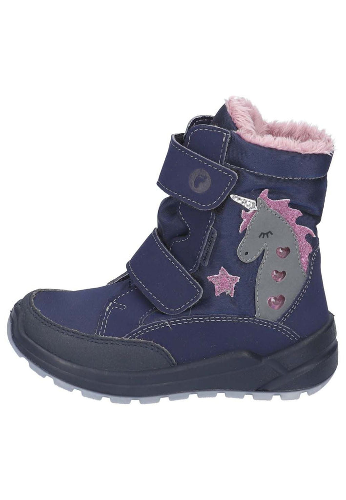Ricosta Stiefelette Lederimitat/Textil Dunkelblau Warmfutter - surf4shoes