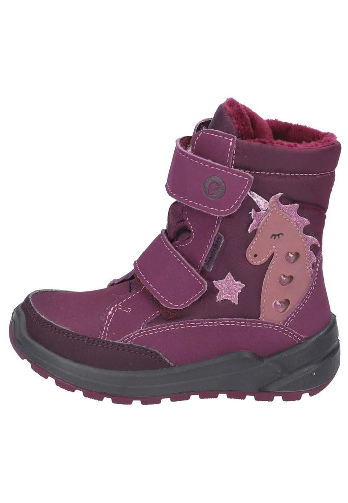 Ricosta Stiefelette Lederimitat/Textil Merlot Warmfutter - surf4shoes