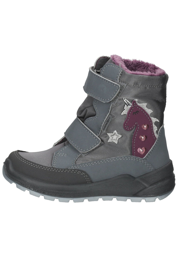Ricosta Stiefelette Lederimitat/Textil Grau/Pink - surf4shoes