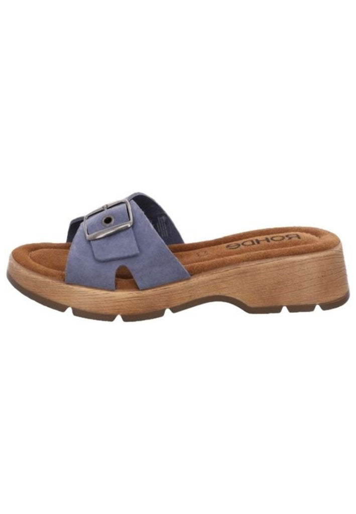 Rohde Pantoletten Veloursleder Jeans - surf4shoes