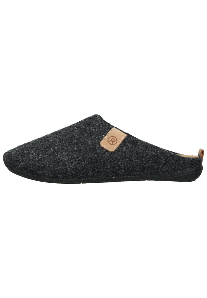 Rohde Hausschuhe Textil Anthrazit Warmfutter - surf4shoes