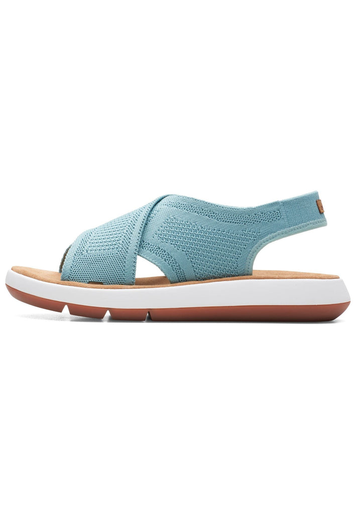 Clarks Sandalen Lederimitat/Textil Türkis - surf4shoes