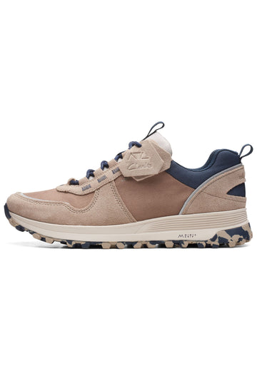 Clarks Sneaker Lederimitat/Textil Sand - surf4shoes