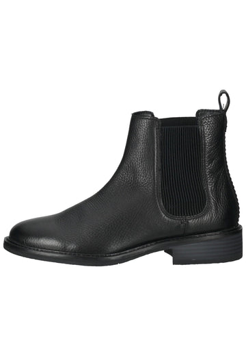 Clarks Stiefelette Leder/Textil Schwarz - surf4shoes