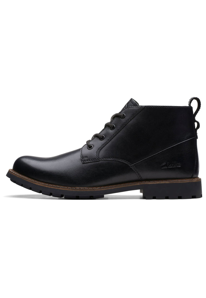 Clarks Stiefelette Leder Schwarz - surf4shoes